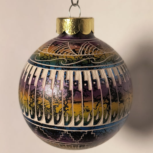 Navajo Christmas Ornament, Glow-in-the-dark (Earthen Rainbow #2)