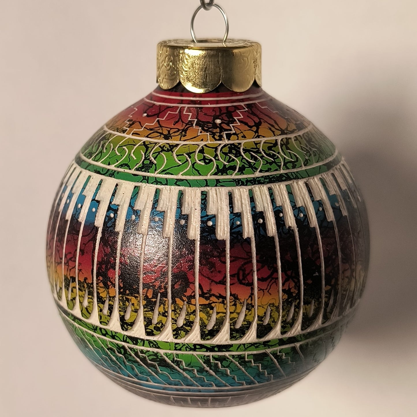 Navajo Christmas Ornament, Glow-in-the-dark (Rainbow #2)