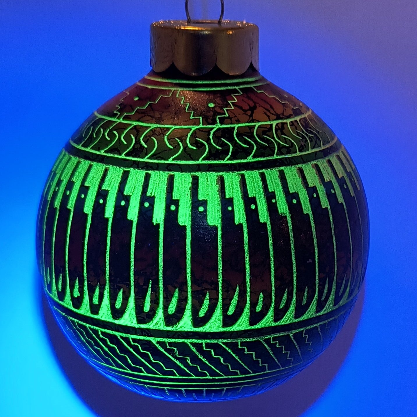 Navajo Christmas Ornament, Glow-in-the-dark (Rainbow #2)