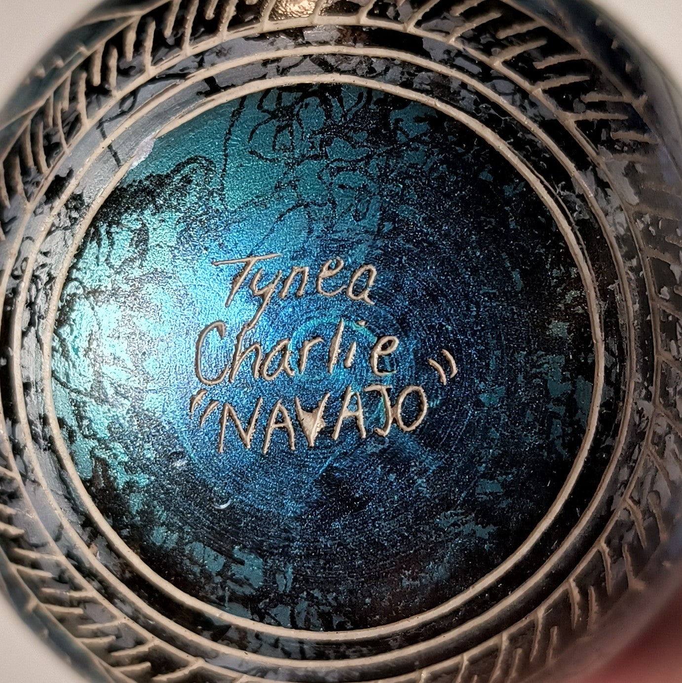 Navajo Christmas Ornament, Glow-in-the-dark (Blue #1)