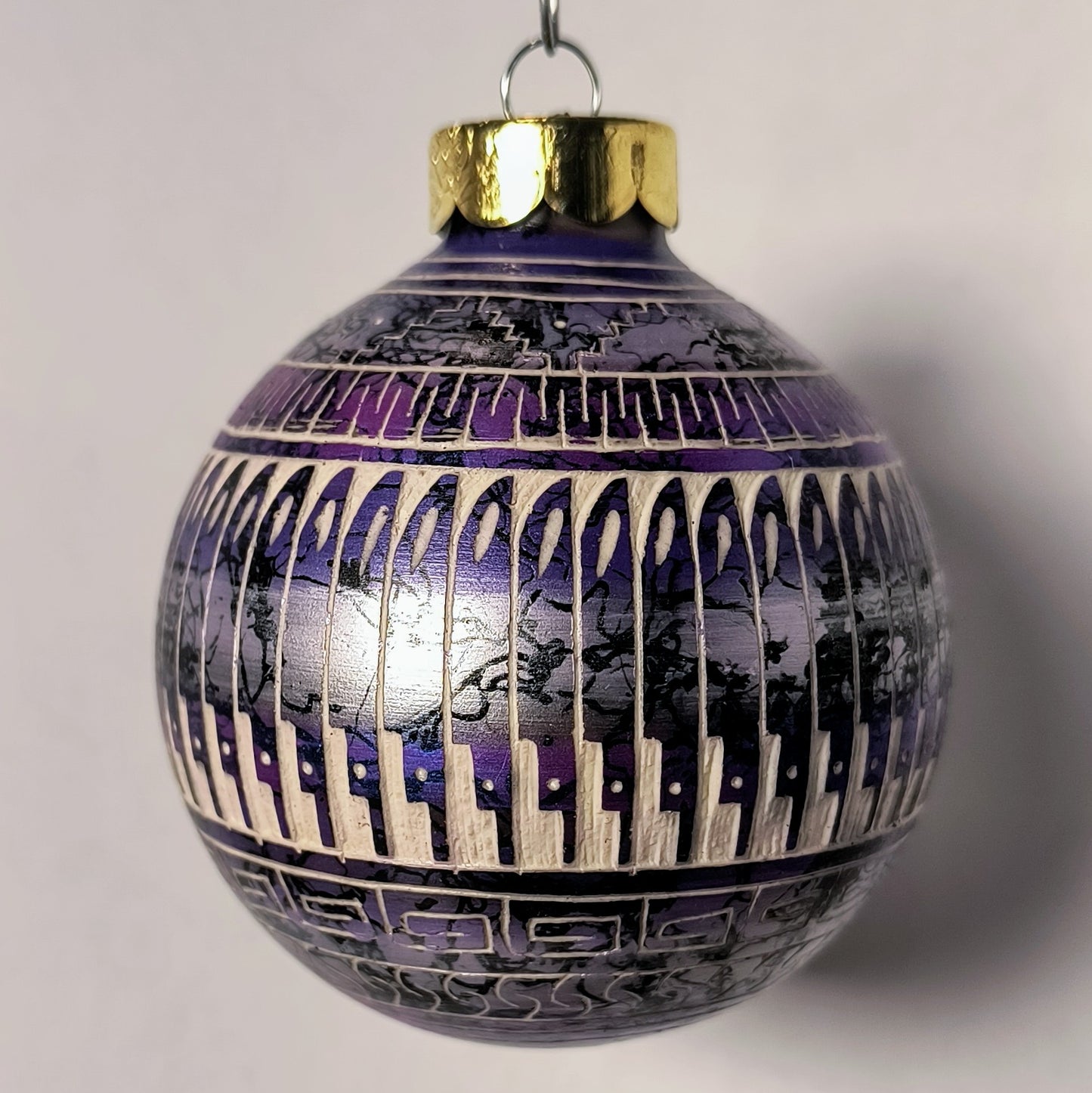 Navajo Christmas Ornament, Glow-in-the-dark (Purple #3)