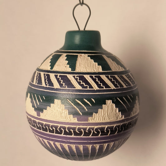 Navajo Christmas Ornament (Teal Violet #1)